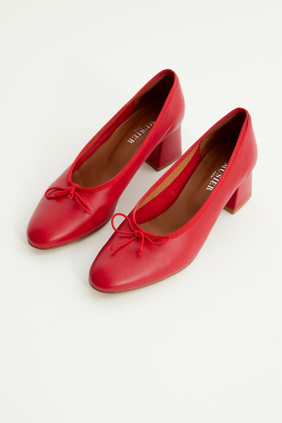 Chaussures & Accessoires Musier Paris | Red Ballerinas Heart