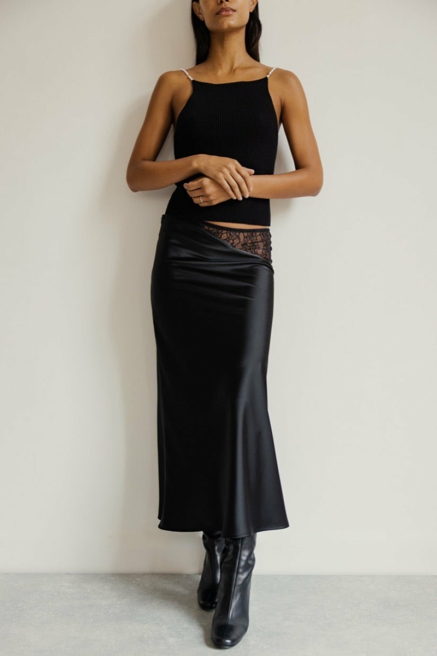 Skirts Musier Paris | Satin Mid Skirt Curzola