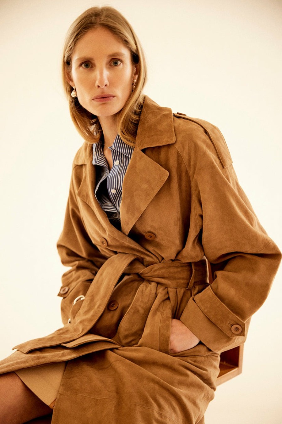 Jackets And Coats Musier Paris | Suede Trench Coat Mirbel