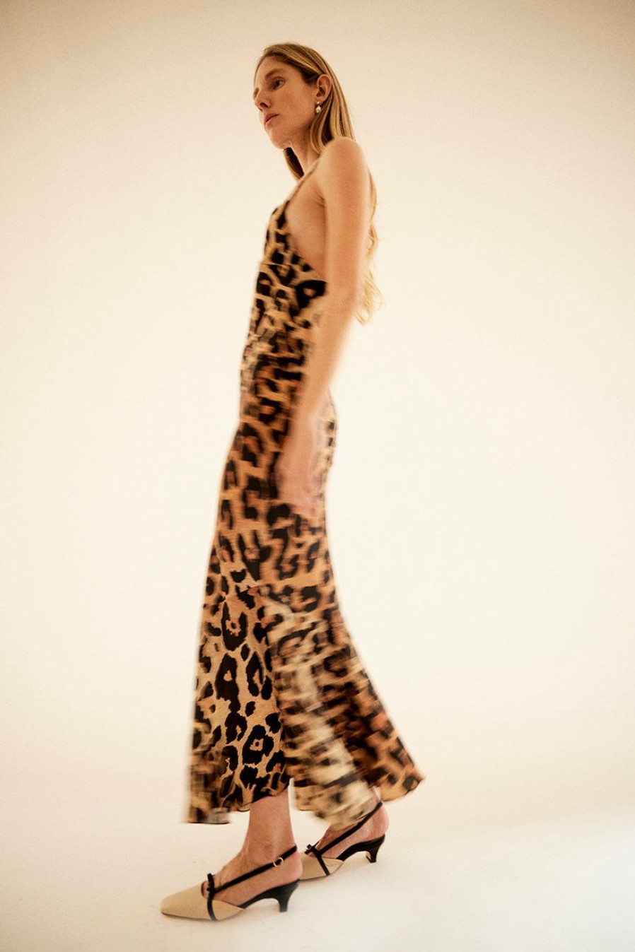 Dresses Musier Paris | Long Dress In Leo Print Fauve